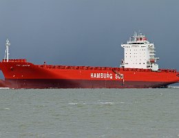 CAP JERVIS - 264m [IMO:9484572] Containerschiff (Container ship) Aufnahme: 2015-04-02 Baujahr: 2010 | DWT: 59266t | Breite: 32m | Tiefgang: 13,5m | Ladekapazität: 4600 TEU...