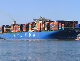 HYUNDAI SMART - 366m (ex) [IMO:9475686] Containerschiff (Container ship) Neuer Name: MAERSK ENPING Aufnahme: 2015-05-24 Baujahr: 2012| DWT: 141550t | Breite: 48m | Tiefgang: 15,5m |...
