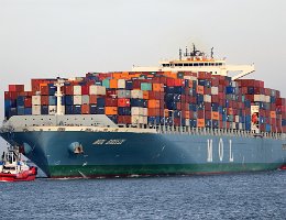 MOL BREEZE - 337m (ex) [IMO:9685358] Containerschiff (Container ship) Neuer Name: SEASPAN BREEZE Aufnahme: 2016-01-18 Baujahr: 2014 | DWT: 115396t | Breite: 48m | Tiefgang: 15,5m |...