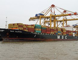 MSC ALYSSA - 274m [IMO:9235050] Containerschiff (Container ship) Aufnahme: 2015-03-08 Baujahr: 2001 | DWT: 61487t | Breite: 32m | Ladekapazität: 4340 TEU