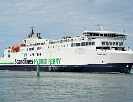 COPENHAGEN - 169m [IMO:9587867] Autofähre (Car ferry) Aufnahme: 2019-05-27 Baujahr: 2012 | DWT: 5000t | Breite: 25m | Tiefgang: 6,0m | Passagiere: 1300 | PKW: 460 Lademeter:...