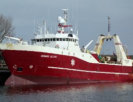 DORADO LVL 2156 - 60m (ex) [IMO:8802571] Trawler (Fishing vessel) Neuer Name: SJURADARBERG KG 184 Aufnahme: 2018-03-29 Baujahr: 1987 | DWT: 2491t | Breite: 16m