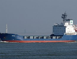 PITZTAL - 110m (ex) [IMO:8918708] Frachtschiff (General Cargo) Neuer Name: HEBA M Aufnahme: 2016-02-17 Baujahr: 1995 | DWT: 6900t | Breite: 17,80m | Tiefgang: 7,22m...