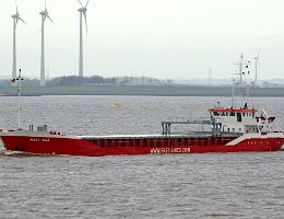 FAST SUS - 90m [IMO:9136096] Frachtschiff (General Cargo) Aufnahme: 2015-12-28 Baujahr: 1996 | DWT: 3268t | Breite: 12,50m | Tiefgang: max. 4,64m Maschinenleistung: 1000 KW |...