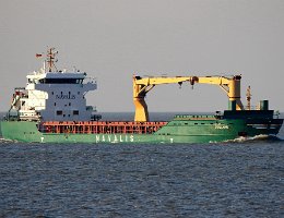 FROLAND - 107m (ex) [IMO:9505584] Frachtschiff (General Cargo) Ex-Name: NBP STEAMER Aufnahme: 2019-04-15 Baujahr: 2011 | DWT: 9270t | Breite:18m Geschwindigkeit: 13,0 kn
