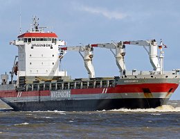ANDESBORG - 143m [IMO:9466324] Frachtschiff (General Cargo) Aufnahme: 2017-04-11 Baujahr: 2011 | DWT: 17294t | Breite: 21,53m | Tiefgang: max. 9,69m Maschinenleistung: 7800 KW |...