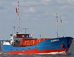 BJÖRN M - 48m [IMO:5367685] Frachtschiff (General Cargo) Aufnahme: 2014-08-05 Baujahr: 1955 | DWT: 480t | Breite: 8,54m | Tiefgang: 2,68m Maschinenleistung: 224 KW |...