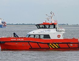 NJORD CURLEW - 21m [KEINE IMO-NR.] Crew Boat Aufnahme: 2014-08-06 Baujahr: 2013 | Breite: 7,4m | Tiefgang: 1,65m Geschwindigkeit: 25 kn