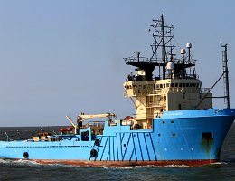 BLUE ANTARES - 76m (ex) (+) [IMO:8401949] Versorgungsschiff (Offshore Supply Ship) Neuer Name: IRON MAN (+) (verschrottet/scrapped) Aufnahme: 2015-07-16 Baujahr: 1985 | DWT: 2800t |...