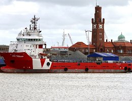 VOS PRELUDE - 74m [IMO:9444340] Versorgungsschiff (Offshore Supply Ship) Aufnahme: 2017-04-10 Baujahr: 2010 | DWT: 3250t | Breite: 16m | Tiefgang: max. 5,87m Maschinenleistung:...