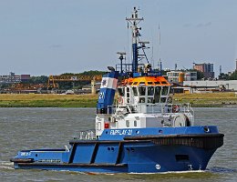 FAIRPLAY-21 - 36m [IMO:9148752] Hafenschlepper (Tug) Neuaufnahme: 2016-07-06 Baujahr: 1998 | Bollard pull: 52t | Breite: 11m | Tiefgang: 5,00m Maschinenleistung: 3292 KW |...