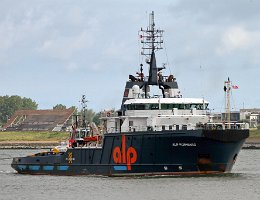 ALP FORWARD - 66m [IMO:9367516] Offshoreschlepper (Tug) Neuaufnahme: 2020-07-03 (2016-07-06) Baujahr: 2008 | Bollard pull: 218t | Breite: 18m | Tiefgang: 7,50m Maschinenleistung:...