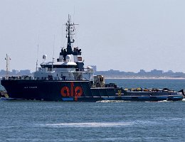 ALP WINGER - 65m [IMO:9367504] Offshoreschlepper (Tug) Ex-Name: JANUS Aufnahme: 2020-05-30 Baujahr: 2007 | Bollard pull: 208t | Breite: 18m | Tiefgang: 7,50m Maschinenleistung:...