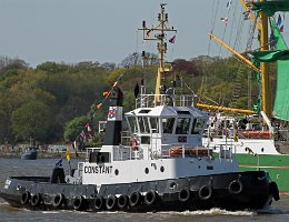CONSTANT - 28m (ex) [IMO:8701090] Hafenschlepper (Tug) Neuer Name: VB RECHTENFLETH Neuaufnahme: 2016-05-05 Baujahr: 1987 | Bollard pull: 30t | Breite: 9m | Tiefgang: 2,80m...