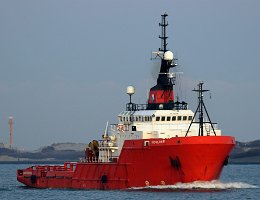 BOULDER - 70m (+) [IMO:8516988] Offshoreschlepper/ Ankerziehschlepper (Tug) (+) (verschrottet/scrapped) Aufnahme: 2016-01-18 Neuer Name: HURRICANE I Baujahr: 1988 | Bollard pull:...
