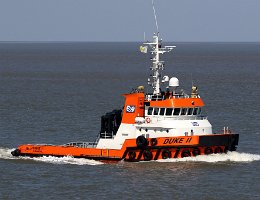 DUKE II - 34m [IMO:9677947] Schleppper (Tug) Aufnahme: 2019-04-15 Baujahr: 2013 | Bollard pull: 81t | Breite: 12m | Tiefgang: 4,25m Maschinenleistung: 4476 KW |...