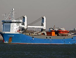 ATLANTIC DAWN - 112m [IMO:9671450] Schwerlastschiff (Heavy Load Vessel) Aufnahme: 2016-11-25 Baujahr: 2013 | DWT: 4200t | Breite: 17m | Tiefgang: 5,94m Maschinenleistung: 4000 KW |...