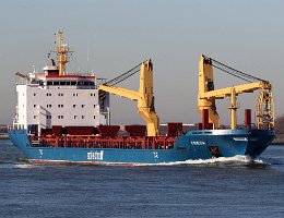 FRIEDA - 138m [IMO:9435117] Schwerlastschiff (Heavy Load Vessel) Aufnahme: 2019-02-15 Baujahr: 2008 | DWT: 12742t | Breite: 21m | Tiefgang: 8,00m Maschinenleistung: 5400 KW |...