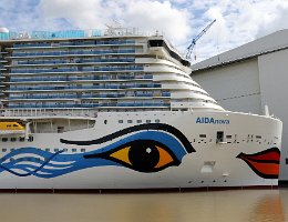 [Schiffe Spezial] AIDAnova (1) Die AIDAnova am 26.08.2018 in Papenburg an der Meyer Werft